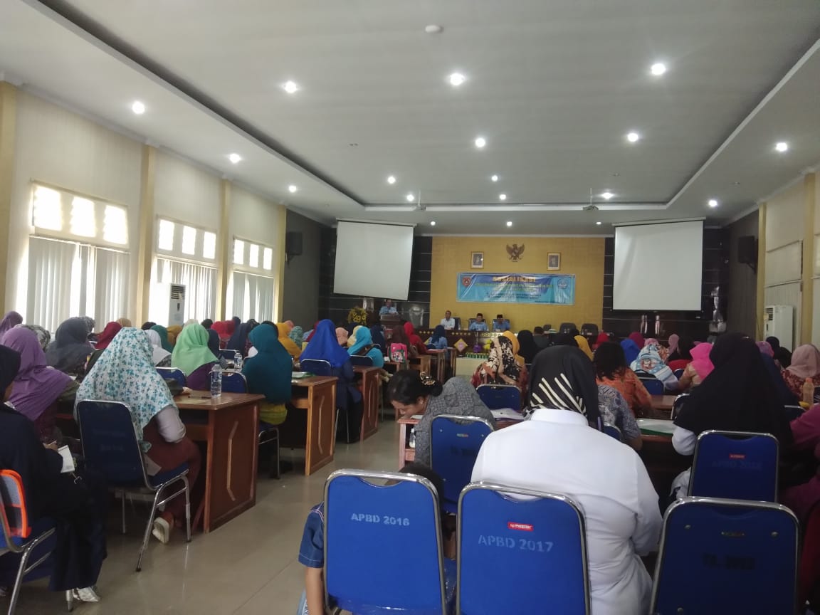 Peserta kegiatan sosialisasi pengembangan anak usia dini holistik - integratif. 