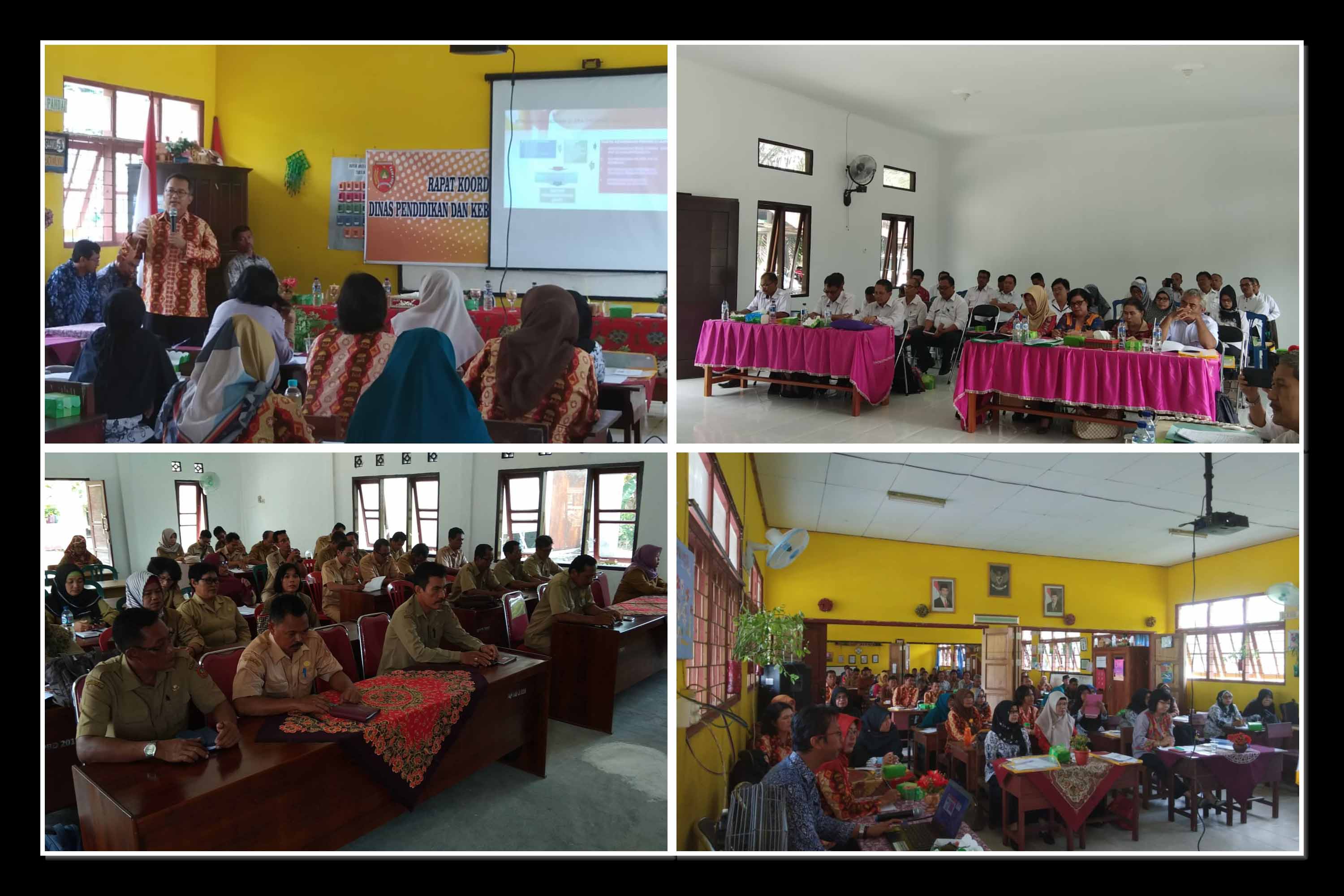 Peserta rakordik Tahun 2018 yang terdiri dari kepala sekolah/mewakili dari masing-masing sekolah (pendidikan dasar) yang ada pada masing-masing kecamatan.